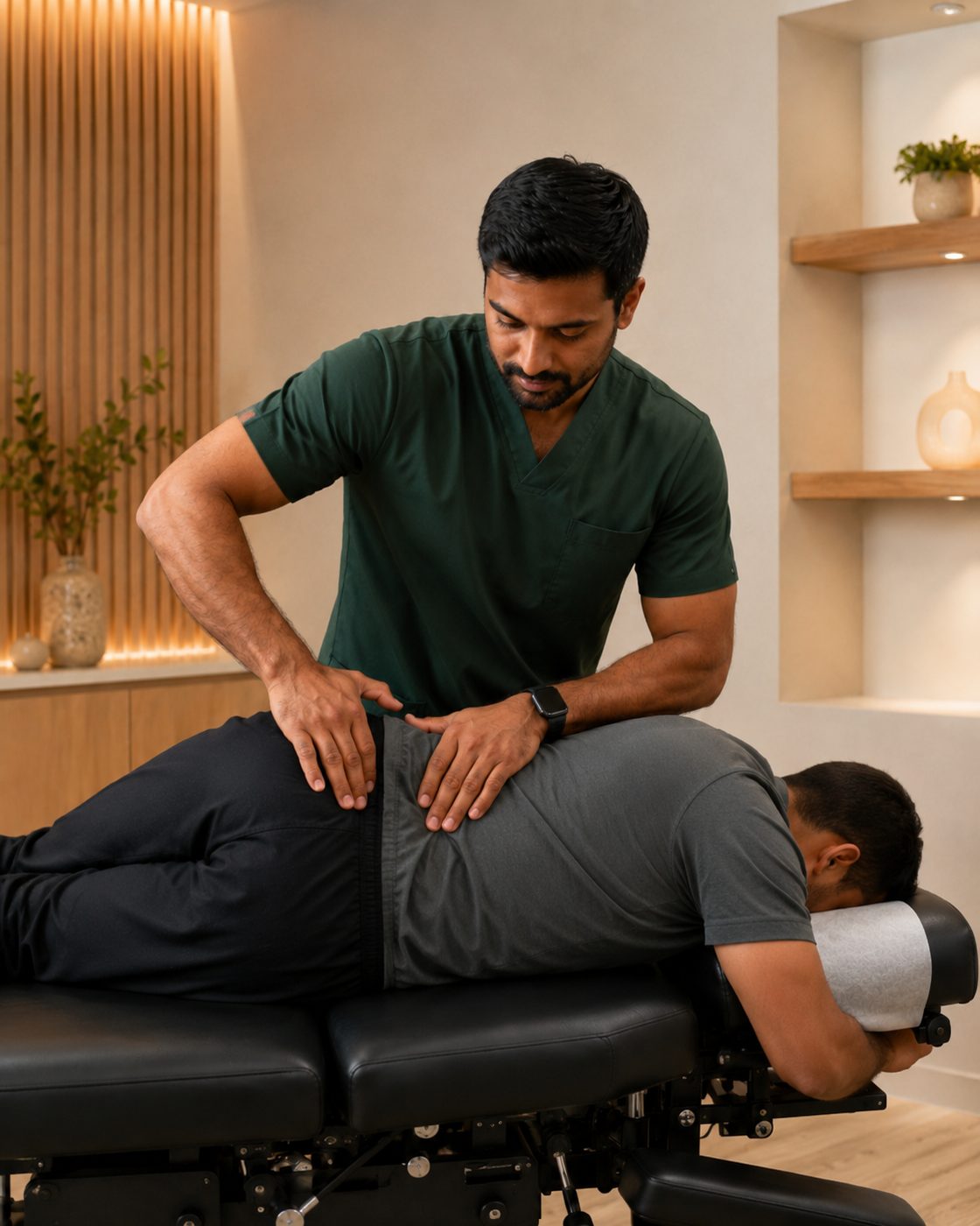 Hands-on chiropractic therapy